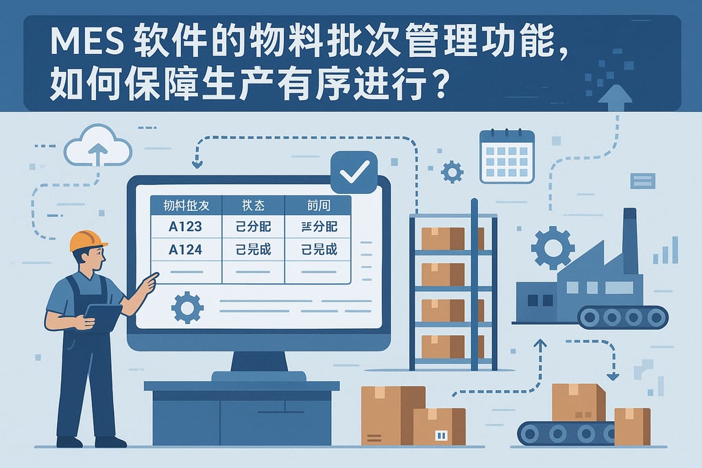 MES 软件的物料批次管理功能，如何保障生产有序进行？